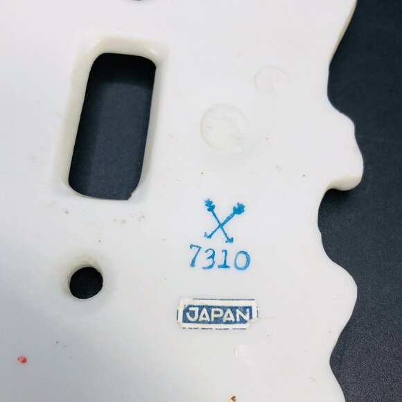 Vintage 60s Japan Victorian Floral Porcelain Toggle Switch Plate Covers Set of 4 - Picture 6 of 8